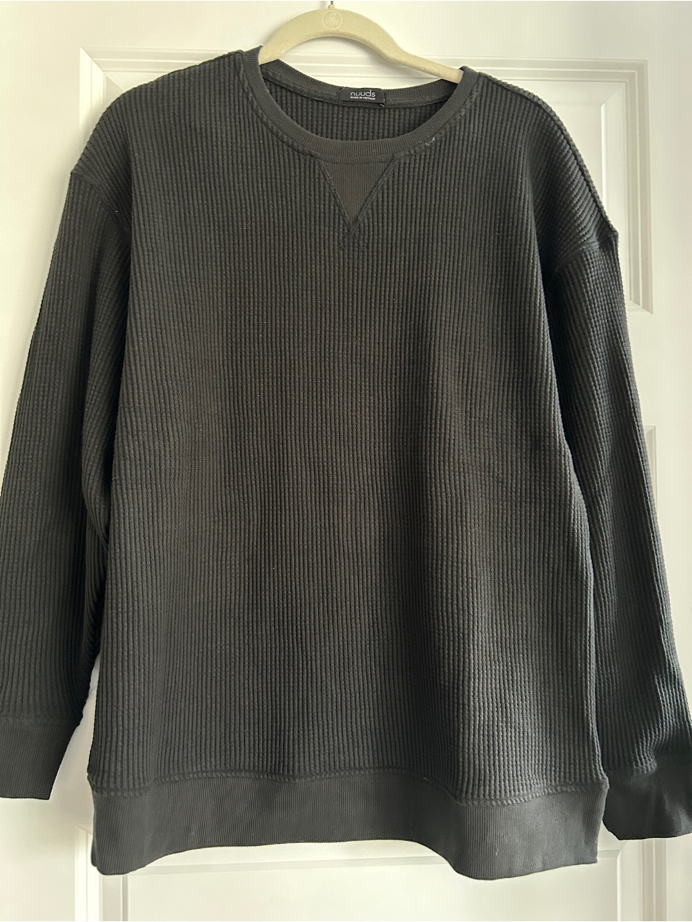 Nuuds Waffle Crewneck SZ M
